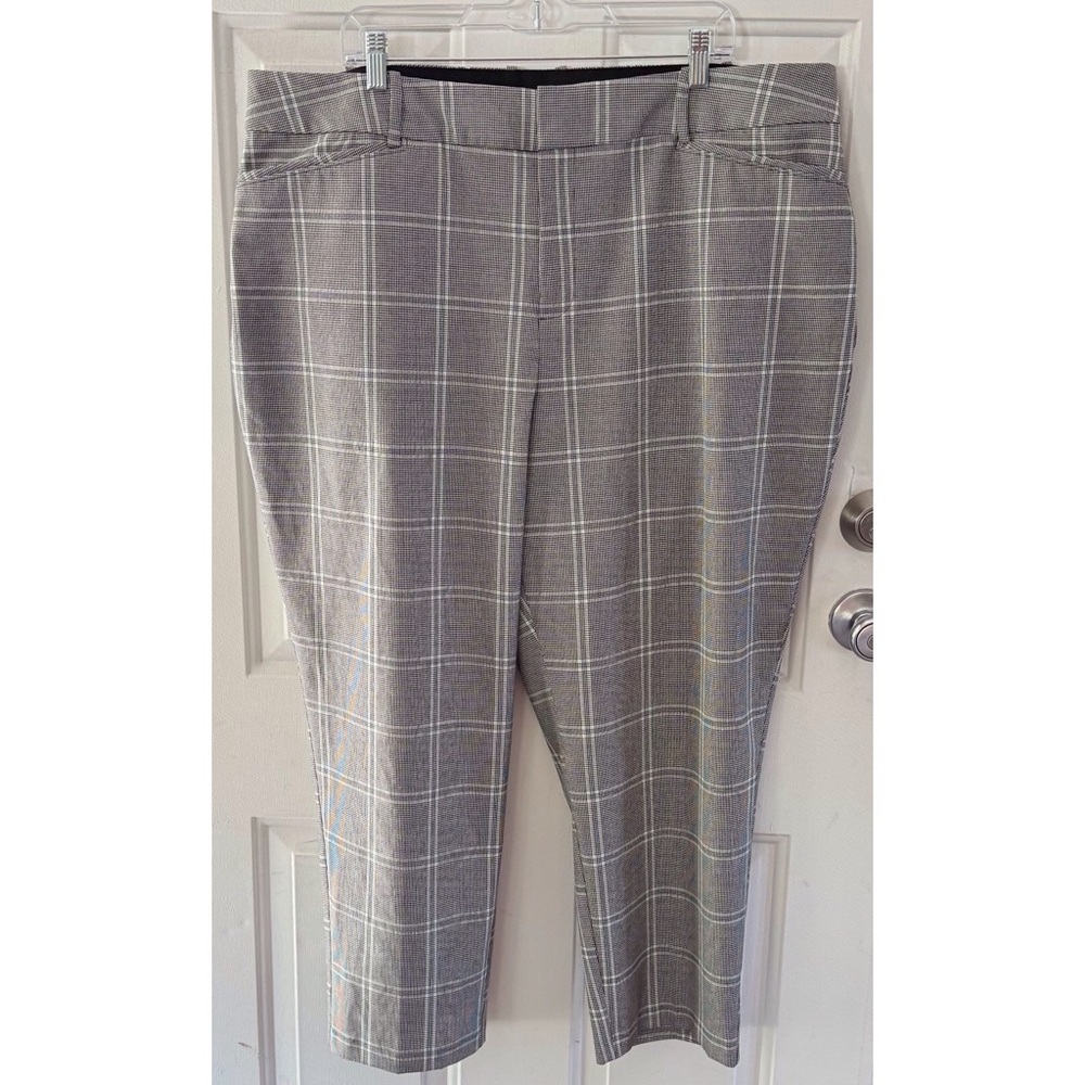 Ava & Viv Gray Plaid Ankle Pants Size 20W